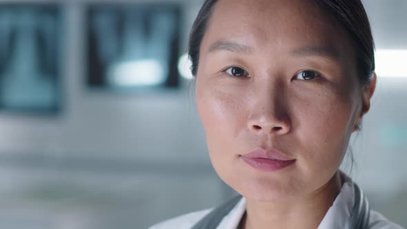 Asian Woman Working In Hospital Portrait