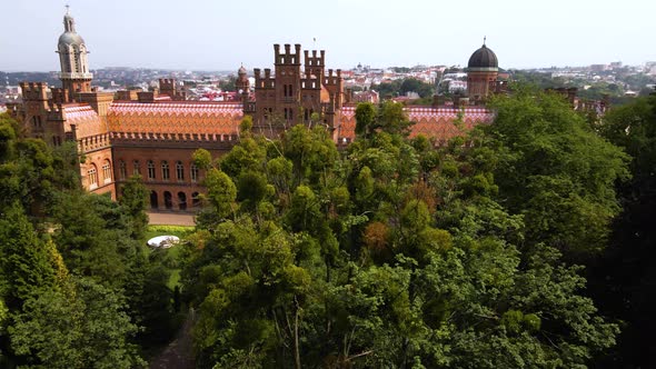 Aerial View of Yuriy Fedkovych Chernivtsi National University Ukraine