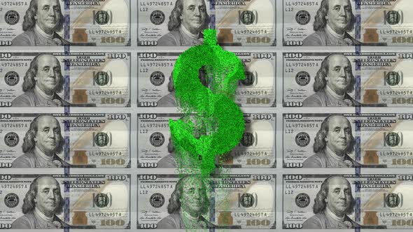 Dollar Green Sand background