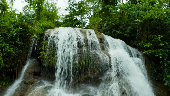 Beautiful Tropical Waterfall Philippines, Cebu