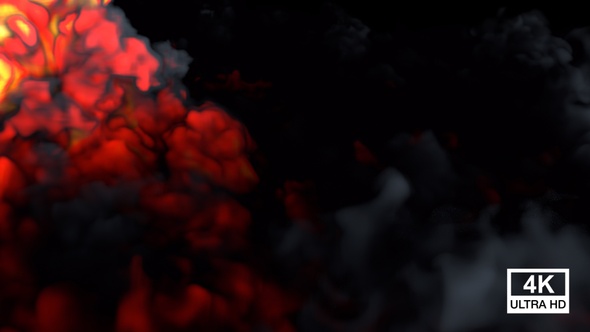 Lava Fire Streaming And Spreading On The Floor alt