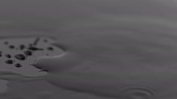 Super Slow Motion Shot of Water Drops on Black Background at 1000 Fps