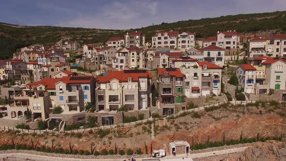 Marina Village Buildings Surrounded By Mountains