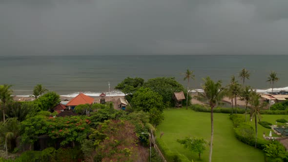 Bad Weather During Rain Season on a Tropical Beach in Canggu Bali