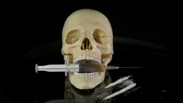 Skull Addicted To Drugs.