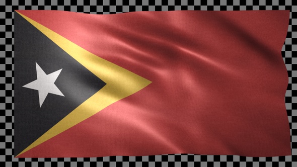East Timor waving flag looped