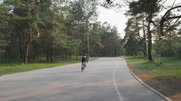 Man rides bike