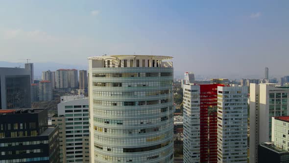 Santa Fe Mexico City Business Destrict, Drone Shot, Skyscraper, Skyline 4K