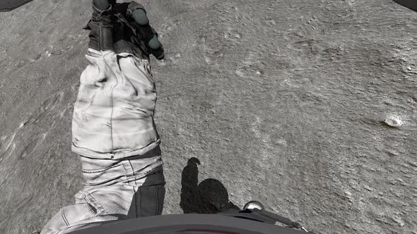 Astronaut Walking on the Moon alt