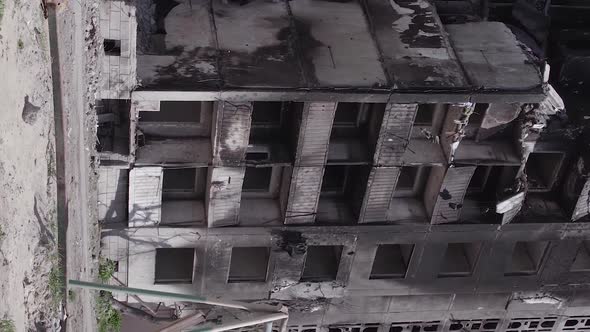 Vertical Video of a Warbombed Man in Ukraine