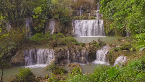 Thi Lor Su Waterfall. Nature landscape of Tak in natural park