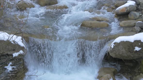 A waterfall of a small river 