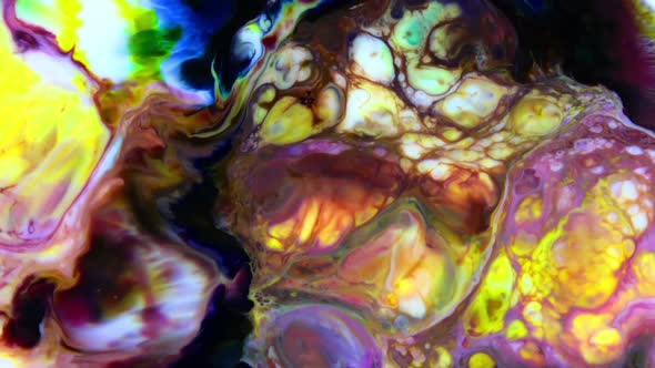 Abstract Colorful Invert Sacral Paint  Exploding Texture 604