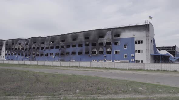 Bucha Ukraine  Warehouse Destroyed By War