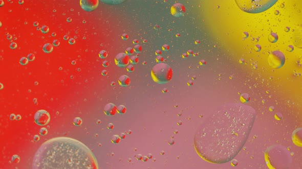 Fantastic Structure of Colorful Bubbles. Chaotic Motion. Abstract Background