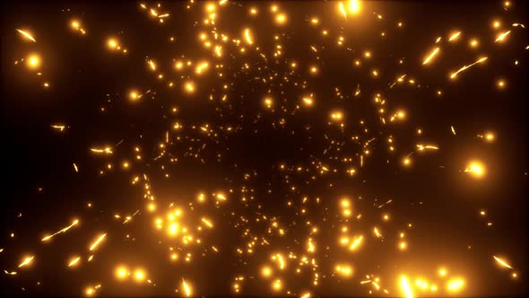 Sparkling Flame Flakes Particle Tunnel 4K 02