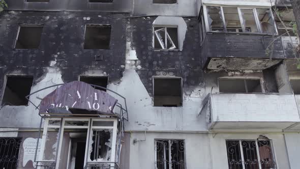 Residential Building Destroyed By the War in Ukraine Borodyanka Bucha District