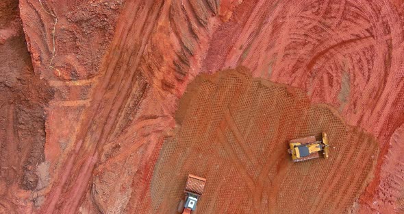 Aerial View of Preparation Process for New Residential Complex Buildings for Construction Site