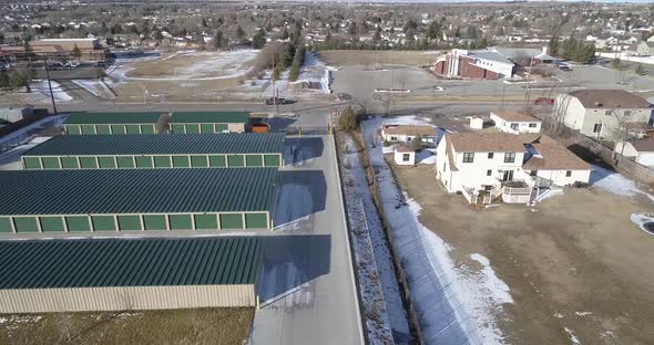 Flight over a set of storage units