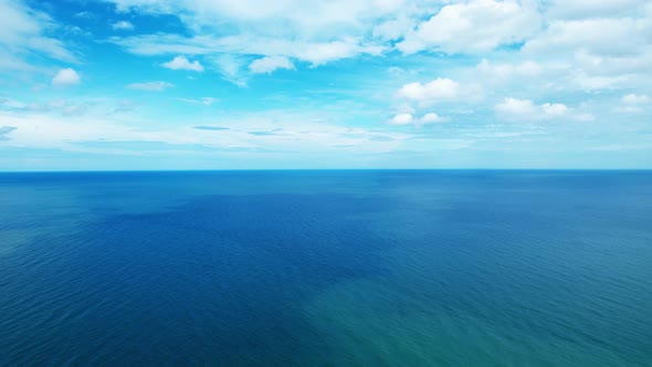 4K aerial drone view of beautiful sea waves, Flight over sea.