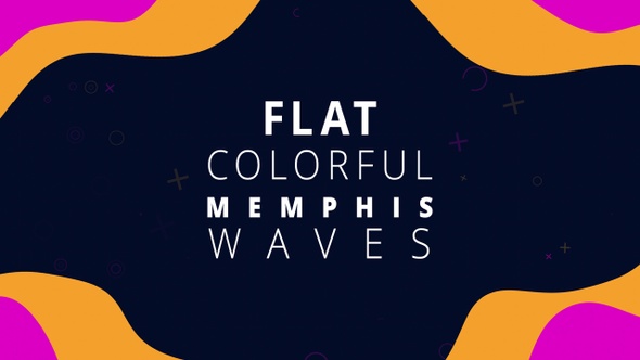 Flat Colorful Memphis Waves