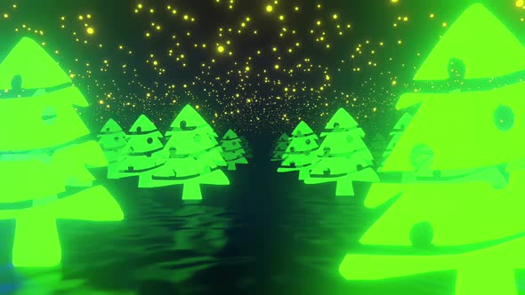 Christmas Pine Tree Neon 01 Hd 