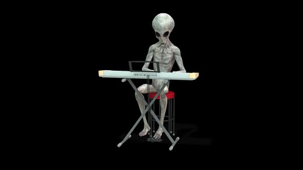 Alien Playing Piano