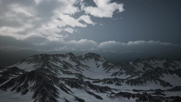 High Altitude Peaks and Clouds