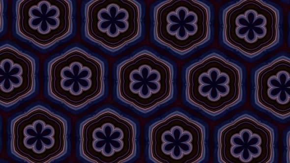 Abstract Background Hexagon Flower Pattern Animation