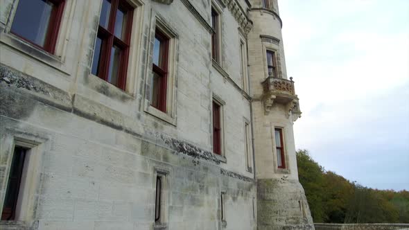 Tilt Up Shot of a Castle in Sutherland Scotland