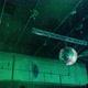 The Big Disco Ball Rotates with Many Beams of Light of White Color in a Smoke Indoors Interiors of - VideoHive Item for Sale