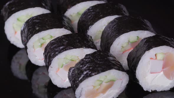 Sushi Roll on a Spinning Plate