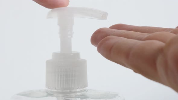 Hand sanitizer gel pump using  4K footage