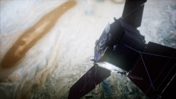 Juno Sattelite Orbiting Jupiter alt