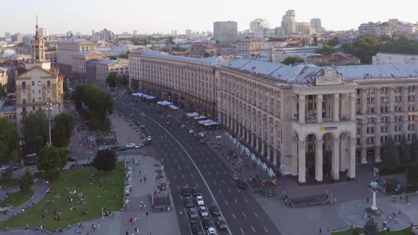 Top View of the Main Square of Kiev