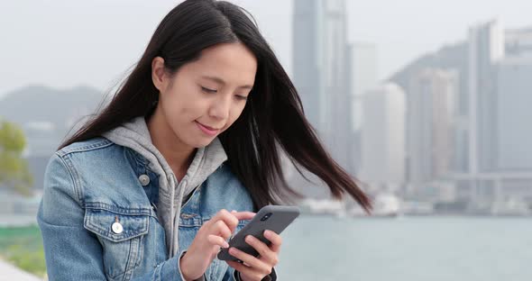 Young woman use of mobile phone