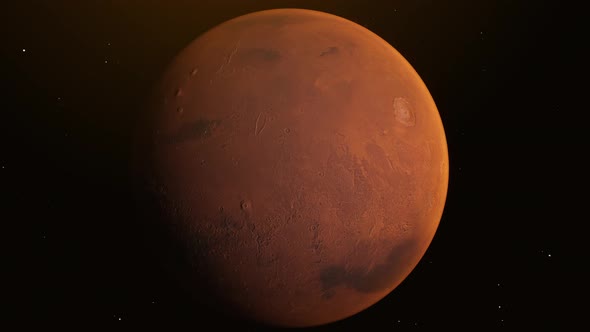 Close-up View of Mars from Space Footage Wallpaper Background