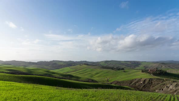 Rolling Hills of Tuscany Time Lapse