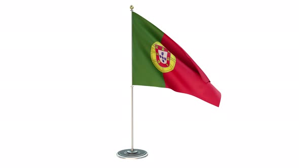 Portugal Small Flag Pole Loops With Alpha