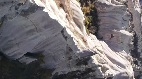 Vertical Video Cappadocia Landscape Aerial View