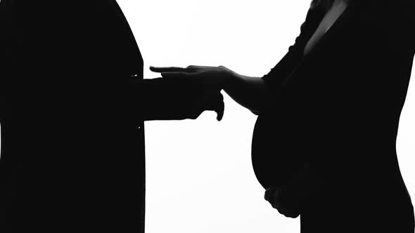 Boyfriend Giving Money to Pregnant Girlfriend, Paternity Refusal, Paying Off