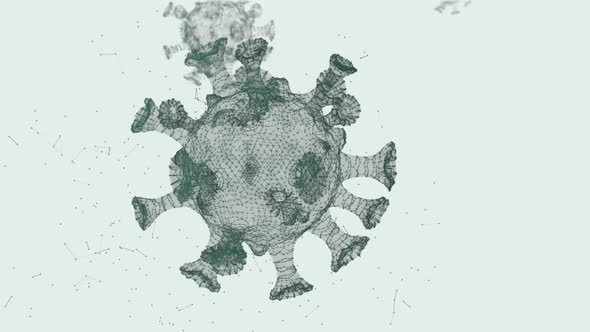 Analyzing 3d Projection Of Covid-19 Virus Molecular Structure In Sci-Fi Software alt