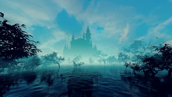 An Ancient Castle In The Middle Of The Lake alt