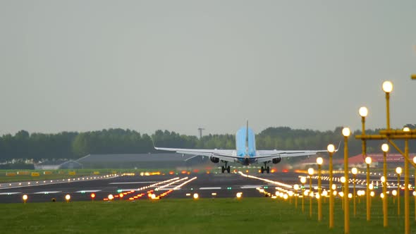 Airliner Landing in a Crosswind