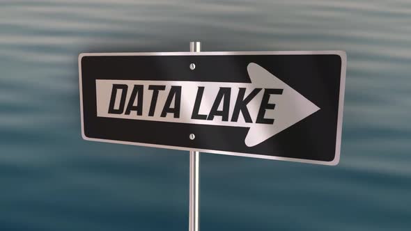 Data Lake Sign Database Information Resource Platform 3d Animatiion