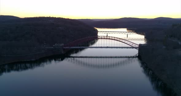 Flying Backwards From the Amvets Bridge Over the New Croton Reservoir