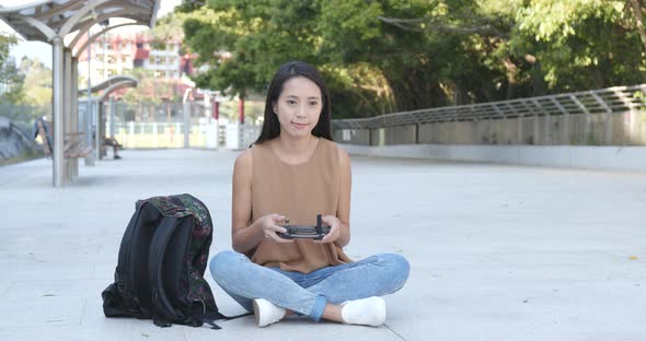 Woman Control Drone