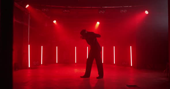 Dancing Dude In Suit In Stage