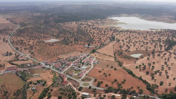 aerial views of Santa Susana village, Alentejo, Portugal 10