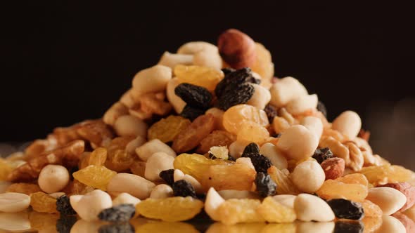 Nuts and Dried Fruits Mix Closeup